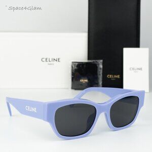 BRAND NEW Celine CL40197U 78A Shiny Lilac Smoke Unisex Cat Eye Sunglasses
